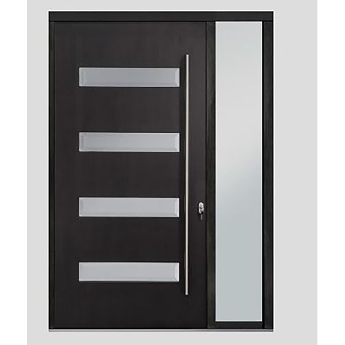 Custom Iron Door Pros 61'' x 81'' Frosted Iron Front Entry Doors